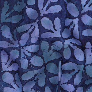Tissu viscose batik Lagon - Bleu marine