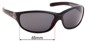 Sunglass Fix Replacement Lenses for Dirty Dog Turk - 65mm Wide