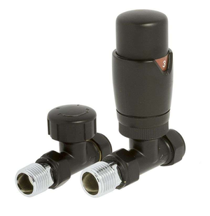 Black Refined Straight TRV & Lockshield
