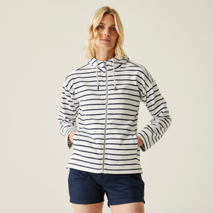 Regatta Womens Bayletta II Full Zip Hoodie - 16 / White/Navy Stripe