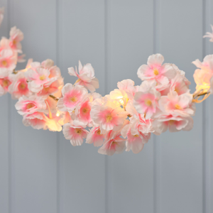 1.8m Pre Lit Cherry Blossom Garland