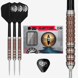 PRIME SERIES RAPTOR GEN6 90% 22G SP STEEL TIP DARTS 2025