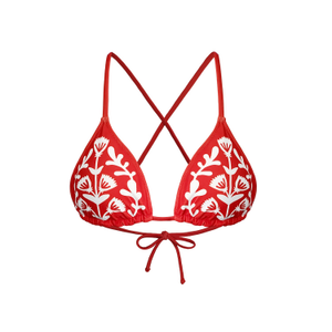 Coral Garden Reversible Triangle Bikini Top (M)