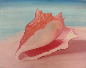 Whispers of the Sea – Original Coastal Oil Painting by Anita Blythe 11 X 14