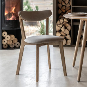 Lostock Wooden Dining Chair Pair - Oak