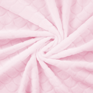 Tissu minky sirène - Rose poudré
