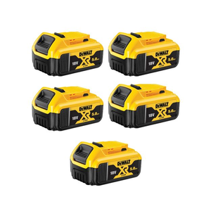 DeWALT 18v XR Li-ion 5ah Battery Pack - Pack of 5 - DCB184