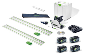 Festool TSC 55 36v Plunge Saw - 4 x Battery & Rail Set - 577235
