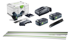 Festool 18v Insulation Saw ISC 240 - TBX4 4ah's, Cutting Set & Rail - 577231