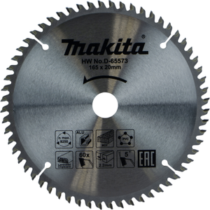 Makita 165mm 60T Multi-Purpose Circular Saw Blade 165x20mm 60T D-81206