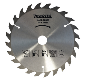 Makita 165mm 24T Circular Saw Blade 165x20mm 24T D-03333