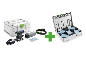 Festool RTS 400 80x133 Sander REQ 240v - & Assorted Sanding Sheets - 578207