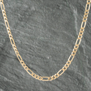 Pre-Owned 9ct Yellow Gold 3+1 22 Inch Figaro Chain 41161979