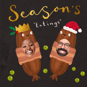 Seasons Eatings Photo Upload Christmas Card