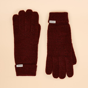 Joules Berry Red Rosa Gloves Size M-L