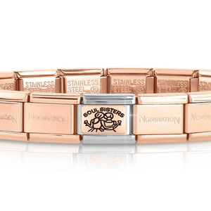 Classic Rose Gold Soul Sisters Charm Bracelet