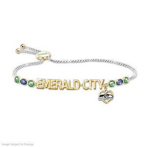 1.5-Carat Crystal Seattle Seahawks Fan Cheer Bracelet