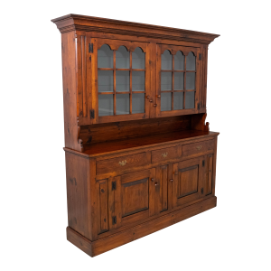Stephen Von Hohen 2 Piece Pine Stepback Cupboard Hutch