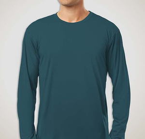 AllPro Interlock UPF 50 Long Sleeve Performance Shirt - Atlantic Blue
