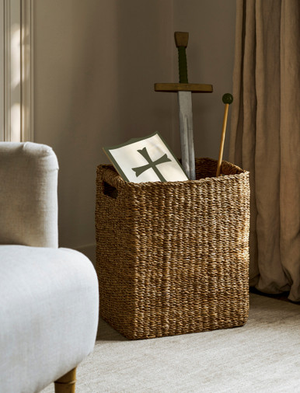 Brading Basket With Handles - Seagrass, Natural, Large