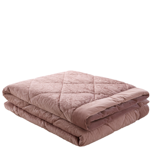 Strawberry Thief Quilted Bedspread Tea Rose