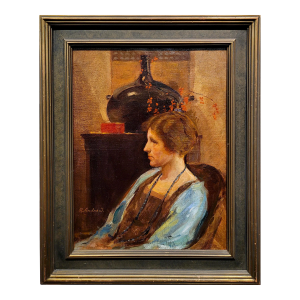 Richard Andrew -Portrait of an Irish Woman-Oil Painting C1910s