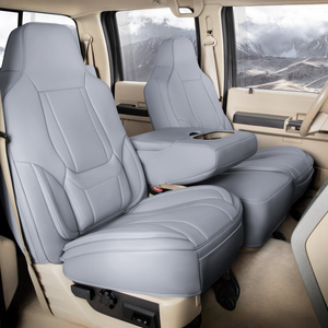 Ford F-350 Super Duty Seat Covers - Custom-Fit, Comfort Leather, Easy Install - Crew Cab / Front Seat / 40/20/40 Split Bench