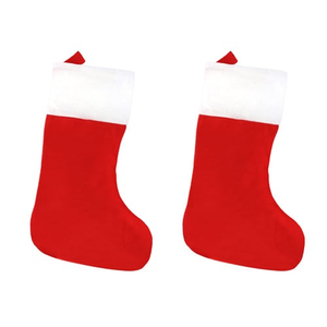 Red Christmas Stocking 37cm - Pack of 2