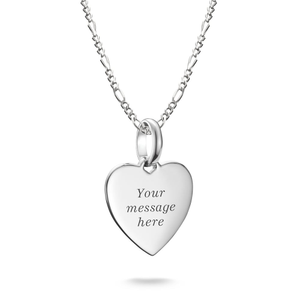 Connect Silver Small Heart Charm Necklace
