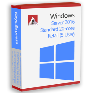 Microsoft Server 2016 Standard 20-core Retail Key (5 User)