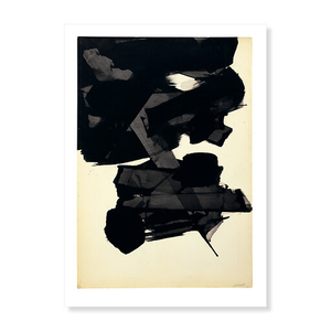 Affiche Pierre Soulages - Encre sur papier marouflé sur toile, 1963 - 50x70 cm