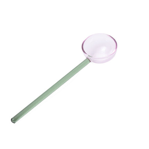 Cuillère en verre Rose / vert