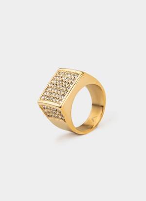 Vendetta Empire Block Ring - 18K Gold Plated