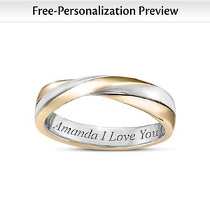 Our Love Is Forever Personalized Bridal Ring