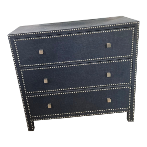 Ethan Allen McLevin Cobalt Three-Drawer Chest.