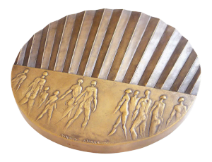 Modernist French Bronze Plaque