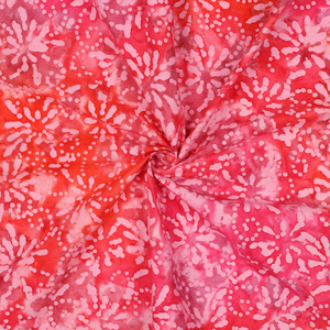 Tissu coton batik Orélia - Corail
