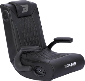 BraZen Emperor X 2.1 Elite Gaming Chair - Black - Premium Bluetooth 2.1 Audio, Subwoofer, Padded Foldable Rocker