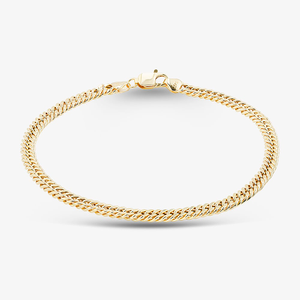9ct Yellow Gold 8.5 Inch Flat Curb Chain Bracelet HCDC-420-9Y-8.5