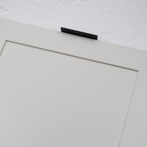 Matt Black Squared Edge Lip Pull Handles in 3 Lengths - 100mm Pull