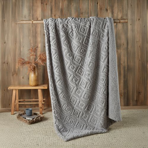 FUSION GEO FLEECE GREY 130x180cm Throw