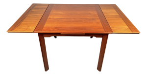 Mid-Century Teak Draw Leaf Table Made in Denmark
