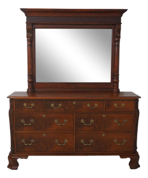 Hickory Chair Co Flame Mahogany Dresser W. Mirror