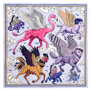 Le Bestiaire Céleste Celestite Square Silk Scarf (one size)