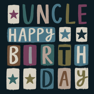 Moonpig Uncle Typography Birthday Card