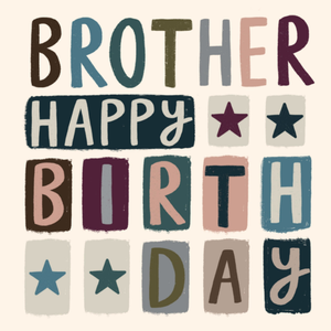 Moonpig Brother Typography Birthday Card