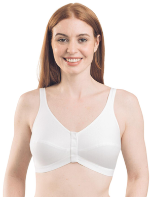 Royce Comfi-Bra Front Fastening Bra - White