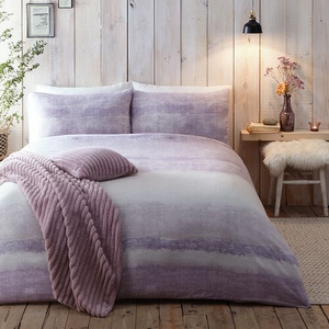 DOUBLE DUVET COVER Appletree Hygge Anson Stripe Mauve