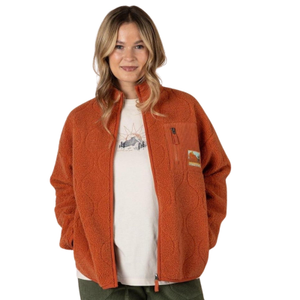 Saltrock Womens Jarvis Jacquard Full Zip Fleece - XS / Orange