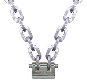 3/8" x 2' German Pewag Security Chain & Lock Bundle #318600-P2